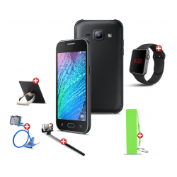6 in 1 Bundle Offer, Safari J1 Smartphone , Selfie Stick, Mobile Holder, Mobile Power Bank, Mobile Phone Ring Holder, Macra Digital Unisex Watch